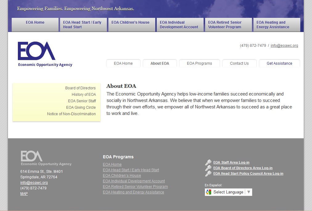 About Us page