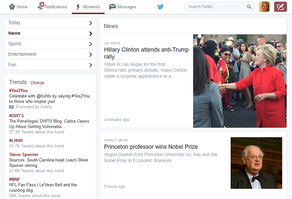 Twitter Moments