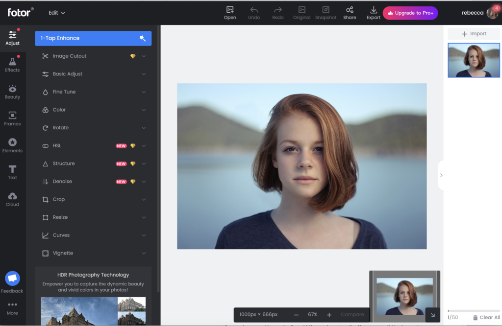 Fotor photo editor